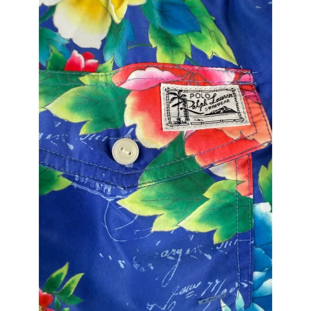 Polo Ralph Lauren Swim Trunks Mens XL Blue‎ Tropical Traveler 5.75